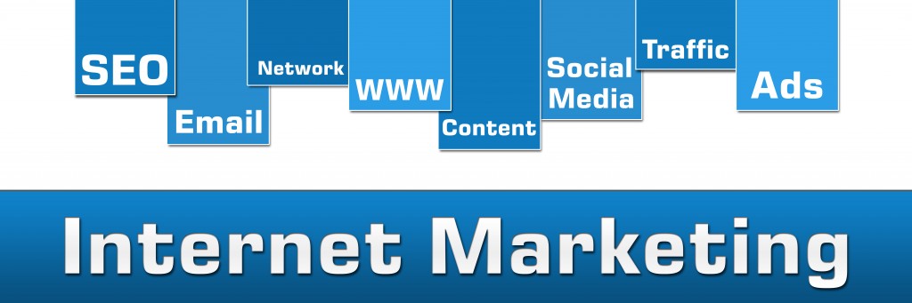 Internet Marketing Blue Stripe Banner